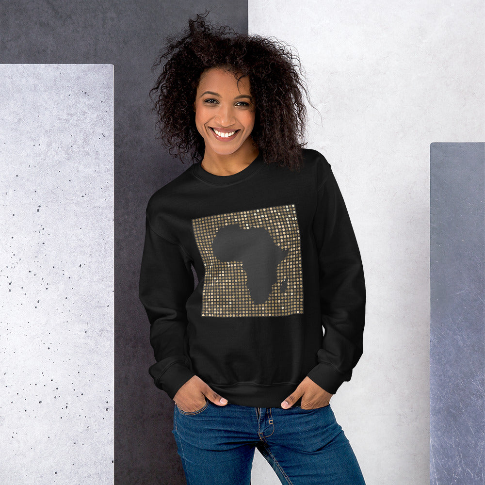 Nubia Gold Square Africa Map Sweatshirt