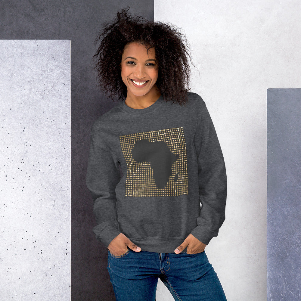 Nubia Gold Square Africa Map Sweatshirt