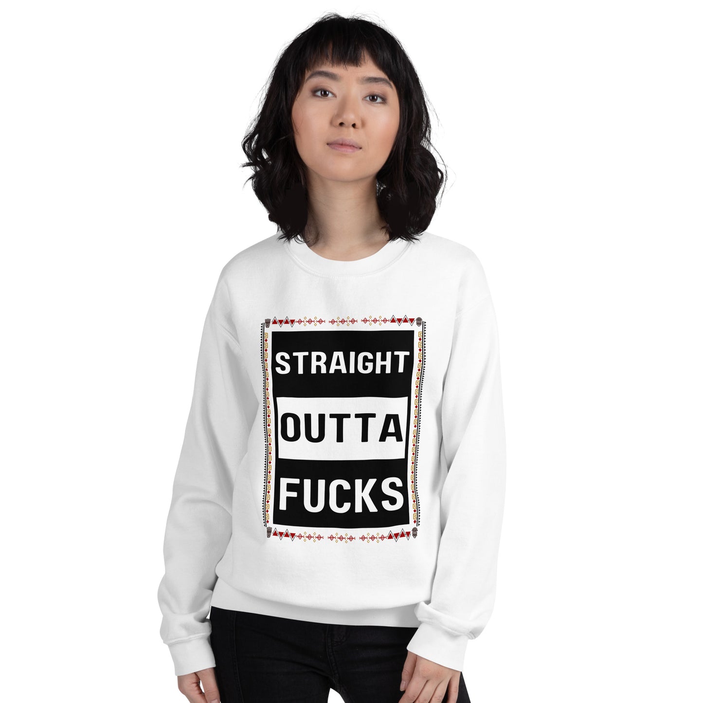 Amari Tribal Print Unisex Long Sleeve Sweatshirt