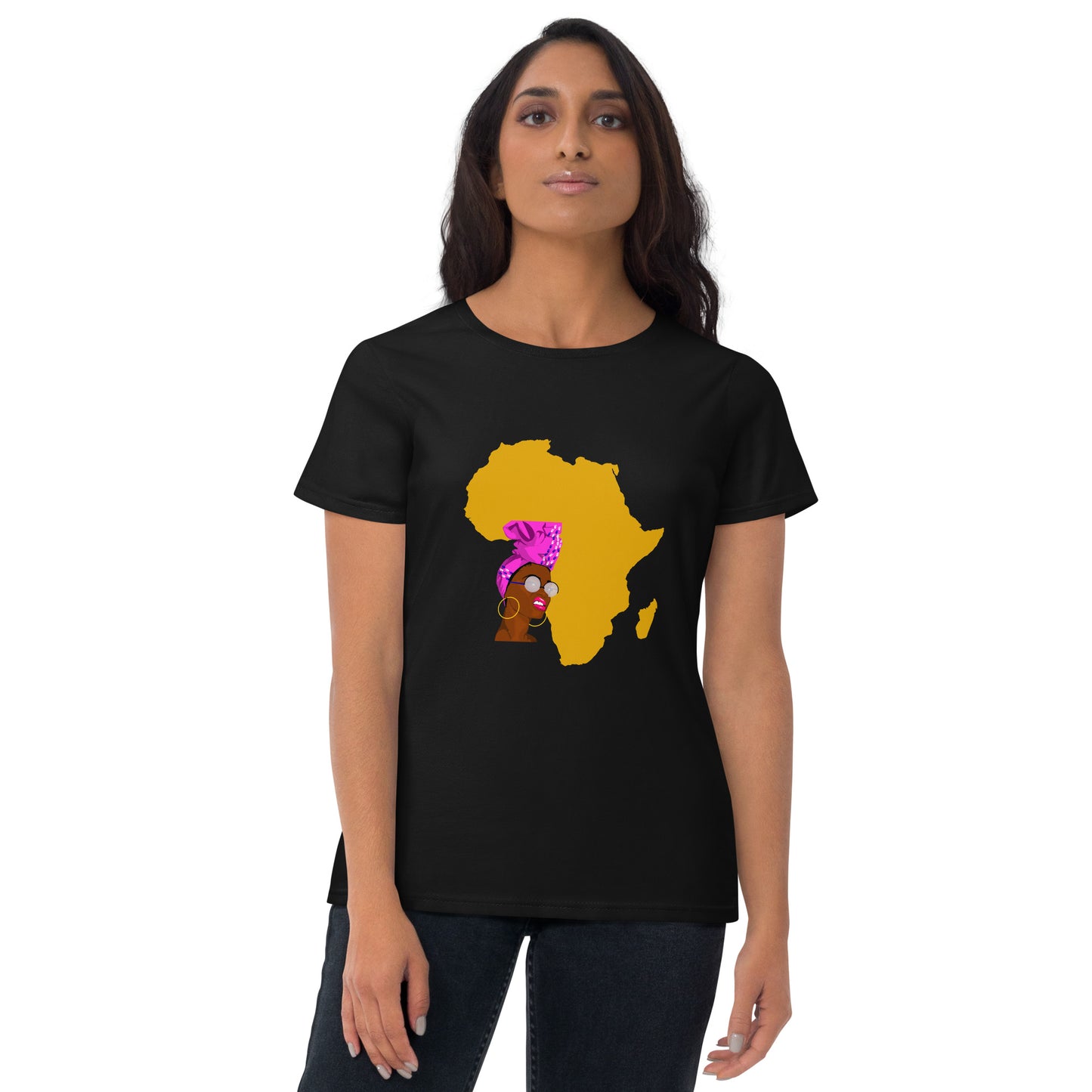 Shade Sassy Satellite Gele Cotton Women's Short Sleeve T-shirt