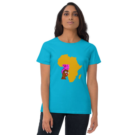 Shade Sassy Satellite Gele Cotton Women's Short Sleeve T-shirt