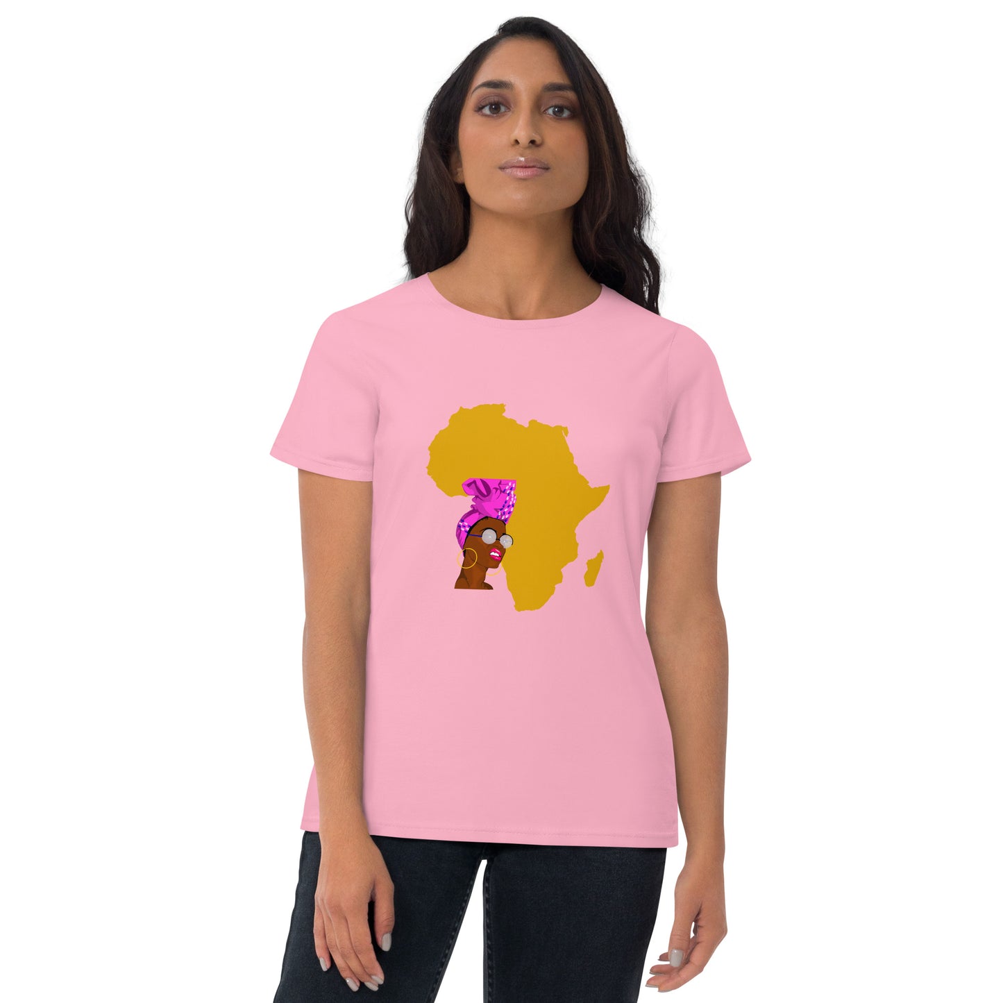 Shade Sassy Satellite Gele Cotton Women's Short Sleeve T-shirt