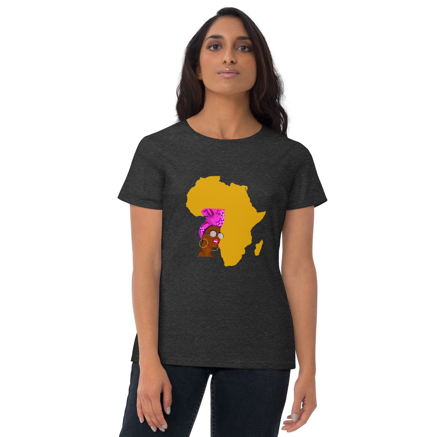Shade Sassy Satellite Gele Cotton Women's Short Sleeve T-shirt