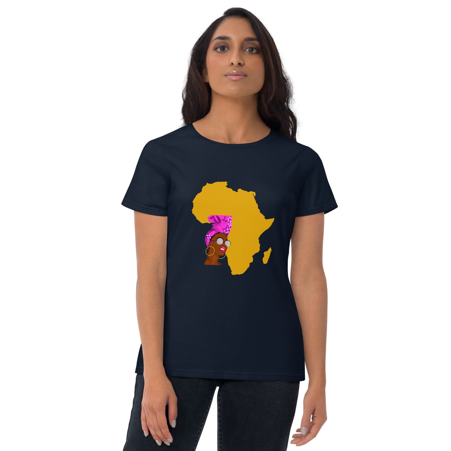 Shade Sassy Satellite Gele Cotton Women's Short Sleeve T-shirt