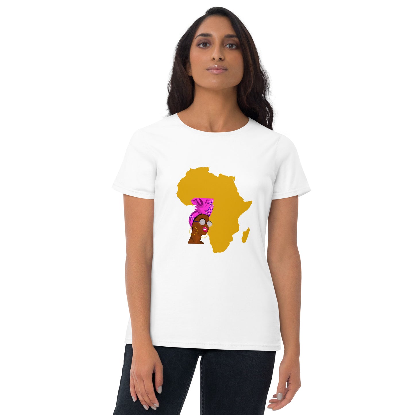 Shade Sassy Satellite Gele Cotton Women's Short Sleeve T-shirt