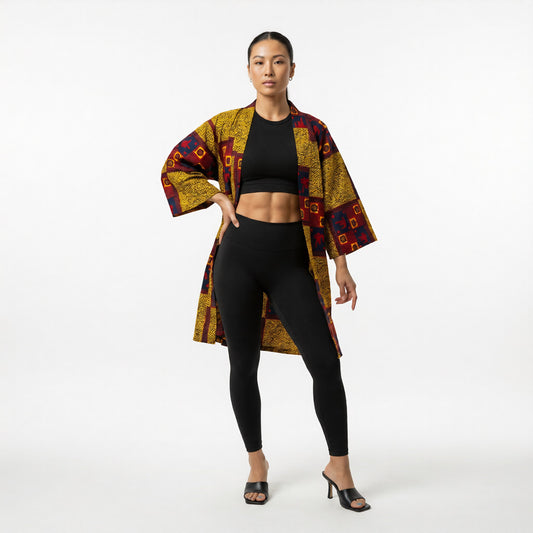 Pandora Chain Back African Print Ankara Kimono