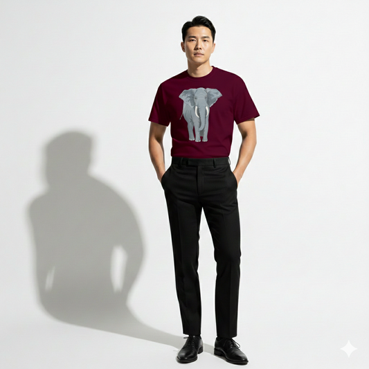 Giwa Elephant Men's Classic Casual Cotton TShirt