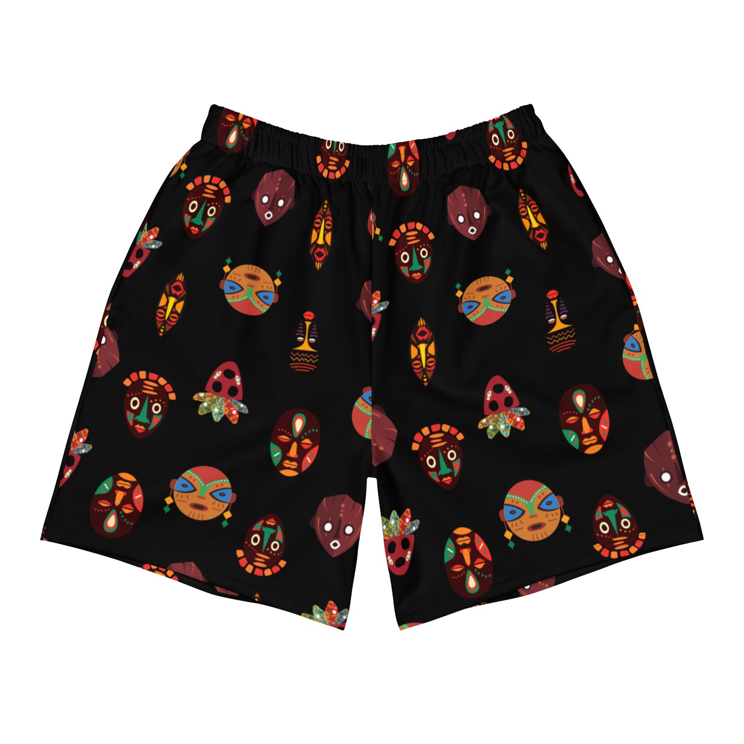 Chi Tribal Mask Multi-Face Men's Recycled Athletic Shorts