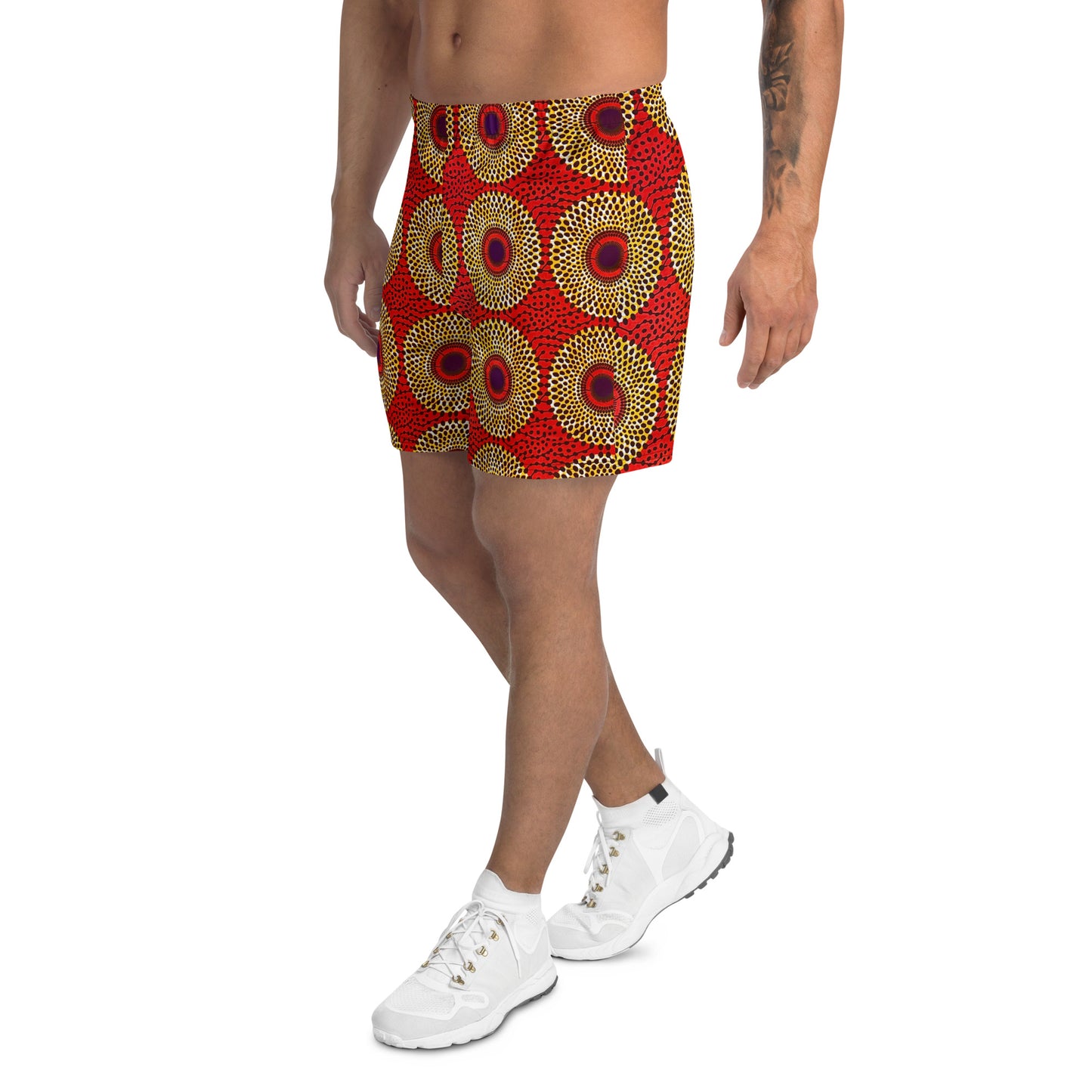 Rekiana African Print Men's Recycled Athletic Shorts