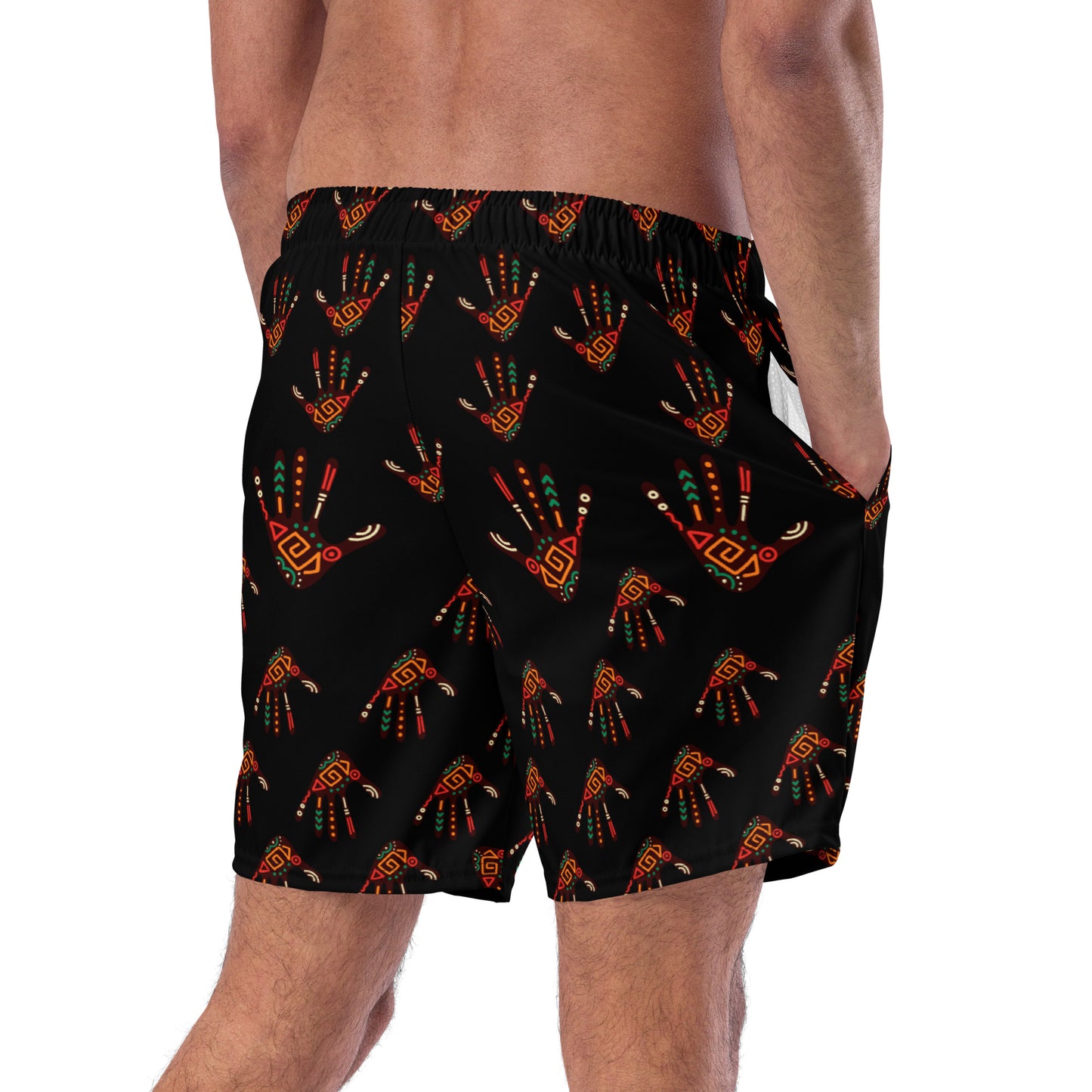 Duro Tribal Palm Print Men's swim trunks