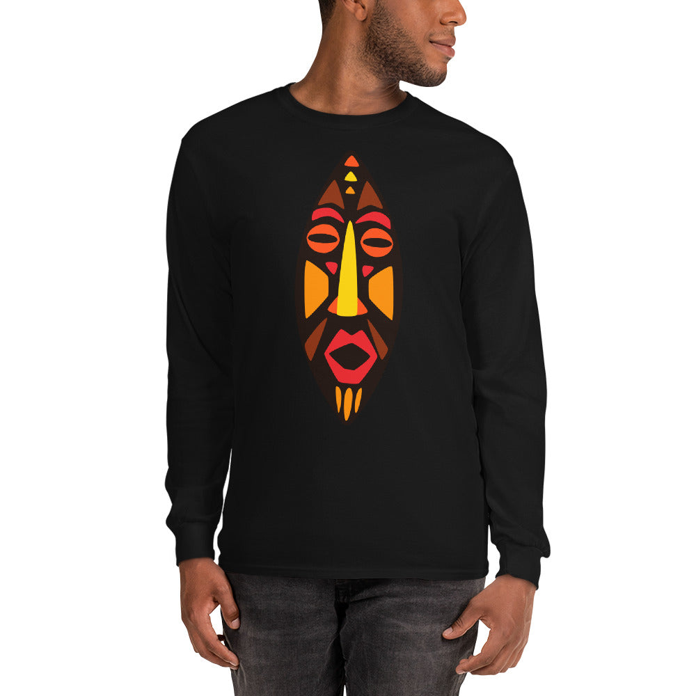 Dan Tribal Maskhead Longsleeve Cotton Fall TShirt