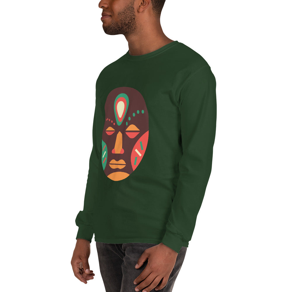 Ojuju Tribal Maskhead Longsleeve Cotton Fall Tshirt