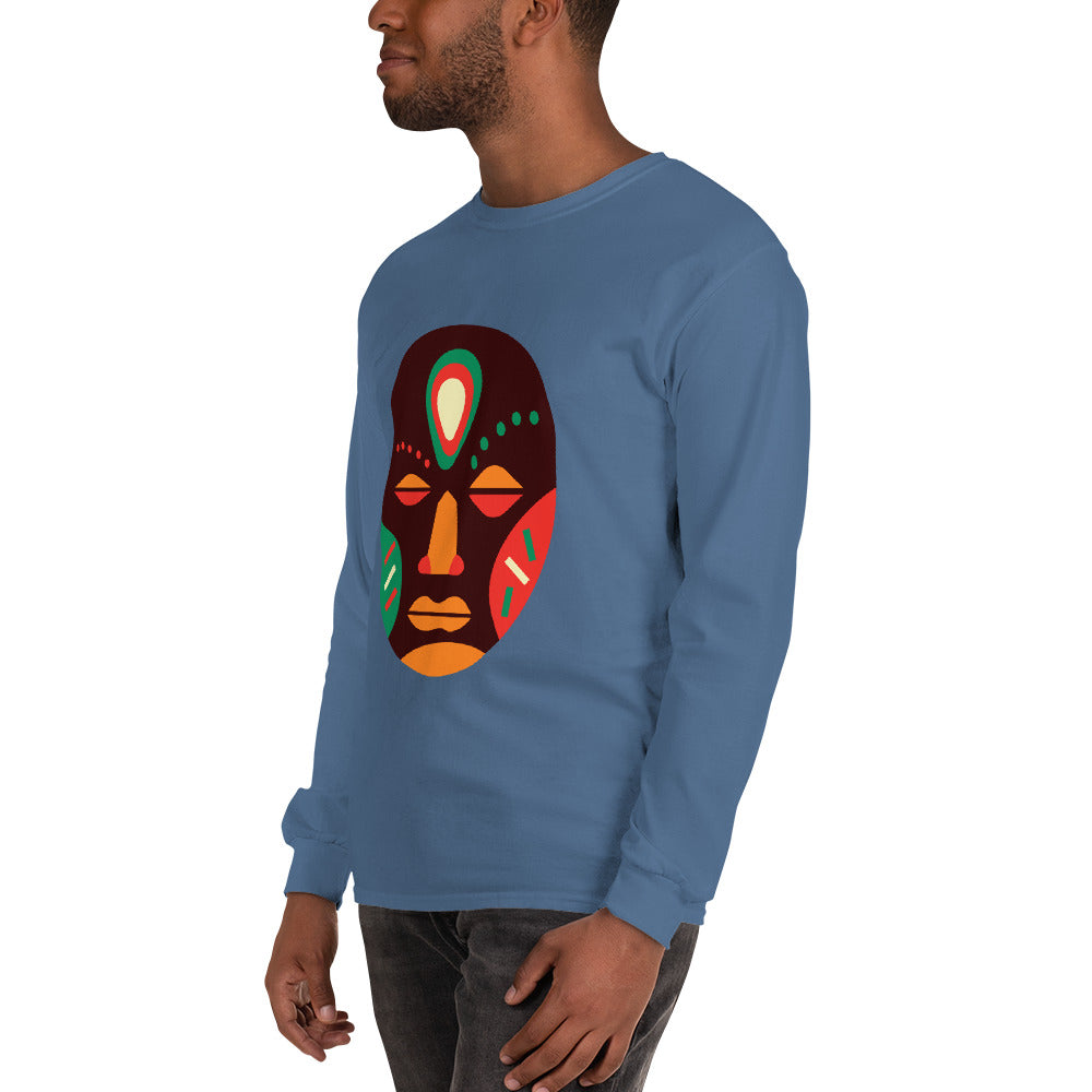 Ojuju Tribal Maskhead Longsleeve Cotton Fall Tshirt