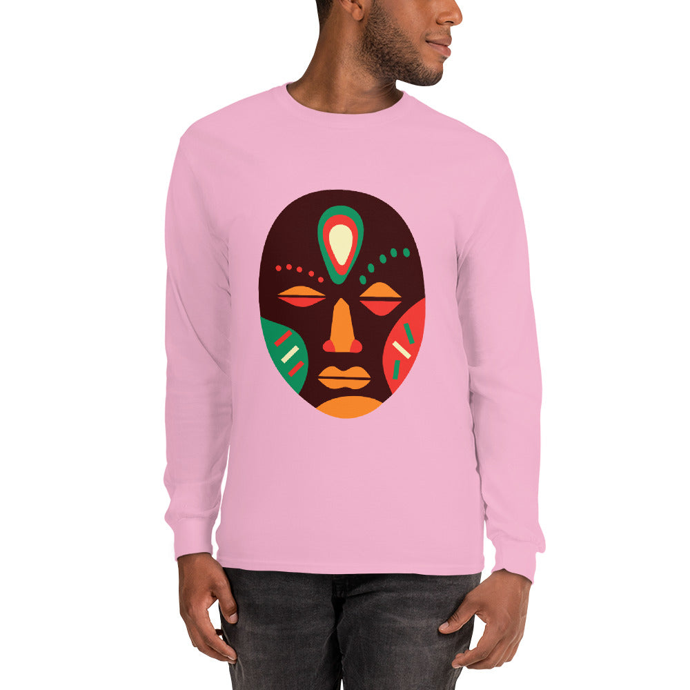 Ojuju Tribal Maskhead Longsleeve Cotton Fall Tshirt