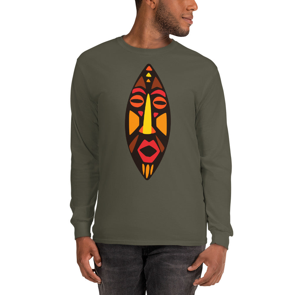 Dan Tribal Maskhead Longsleeve Cotton Fall TShirt