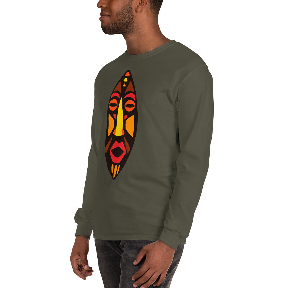 Dan Tribal Maskhead Longsleeve Cotton Fall TShirt