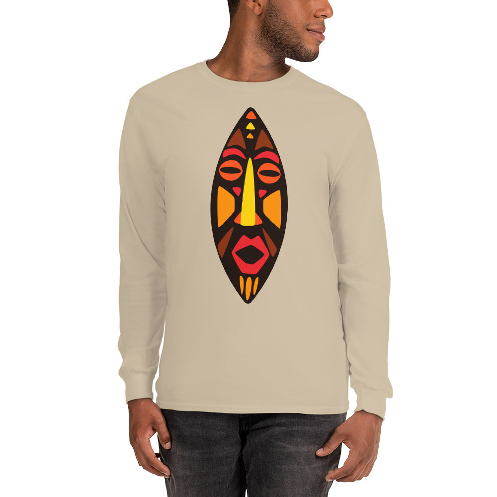 Dan Tribal Maskhead Longsleeve Cotton Fall TShirt