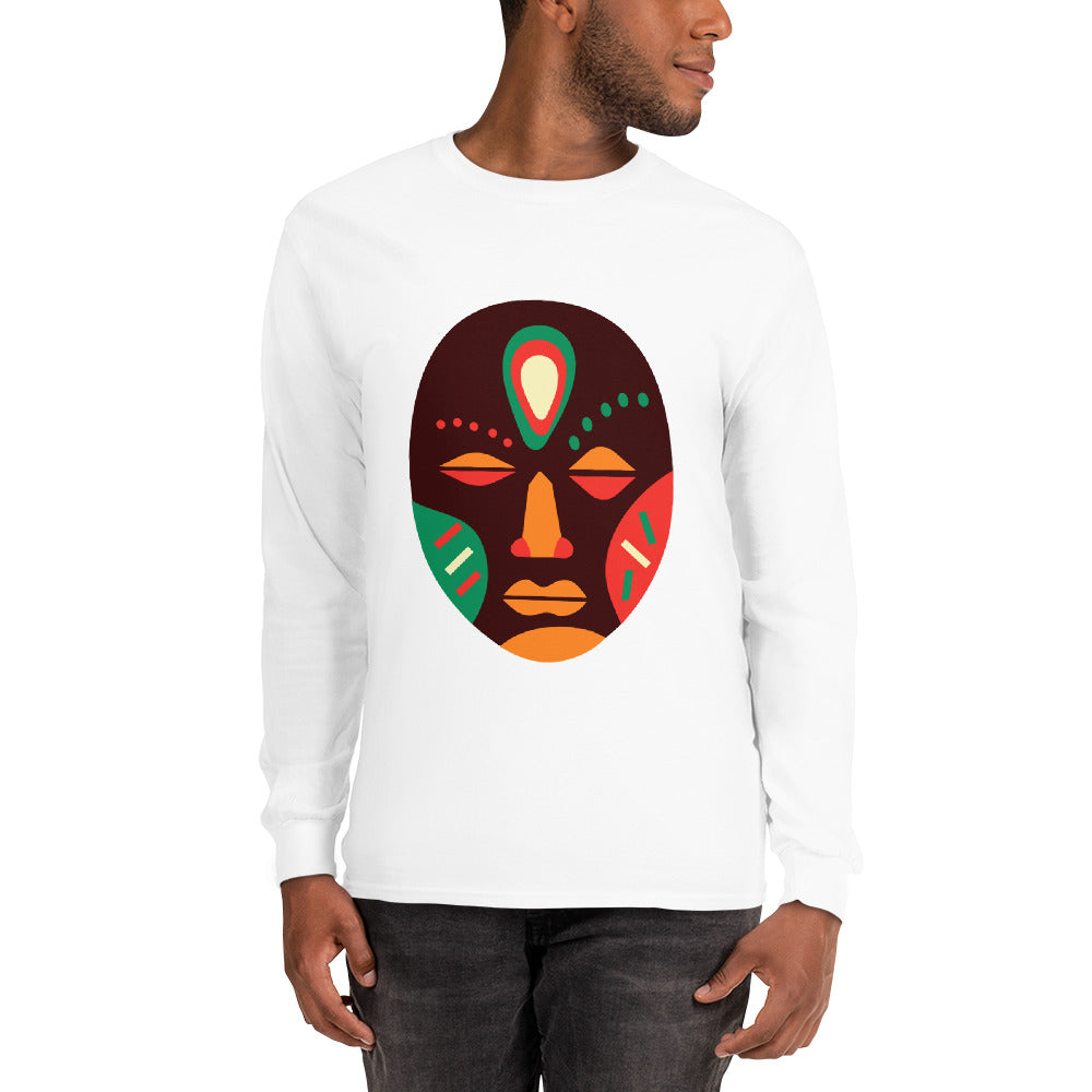 Ojuju Tribal Maskhead Longsleeve Cotton Fall Tshirt