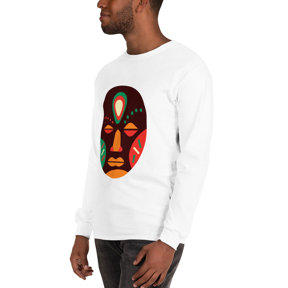 Ojuju Tribal Maskhead Longsleeve Cotton Fall Tshirt