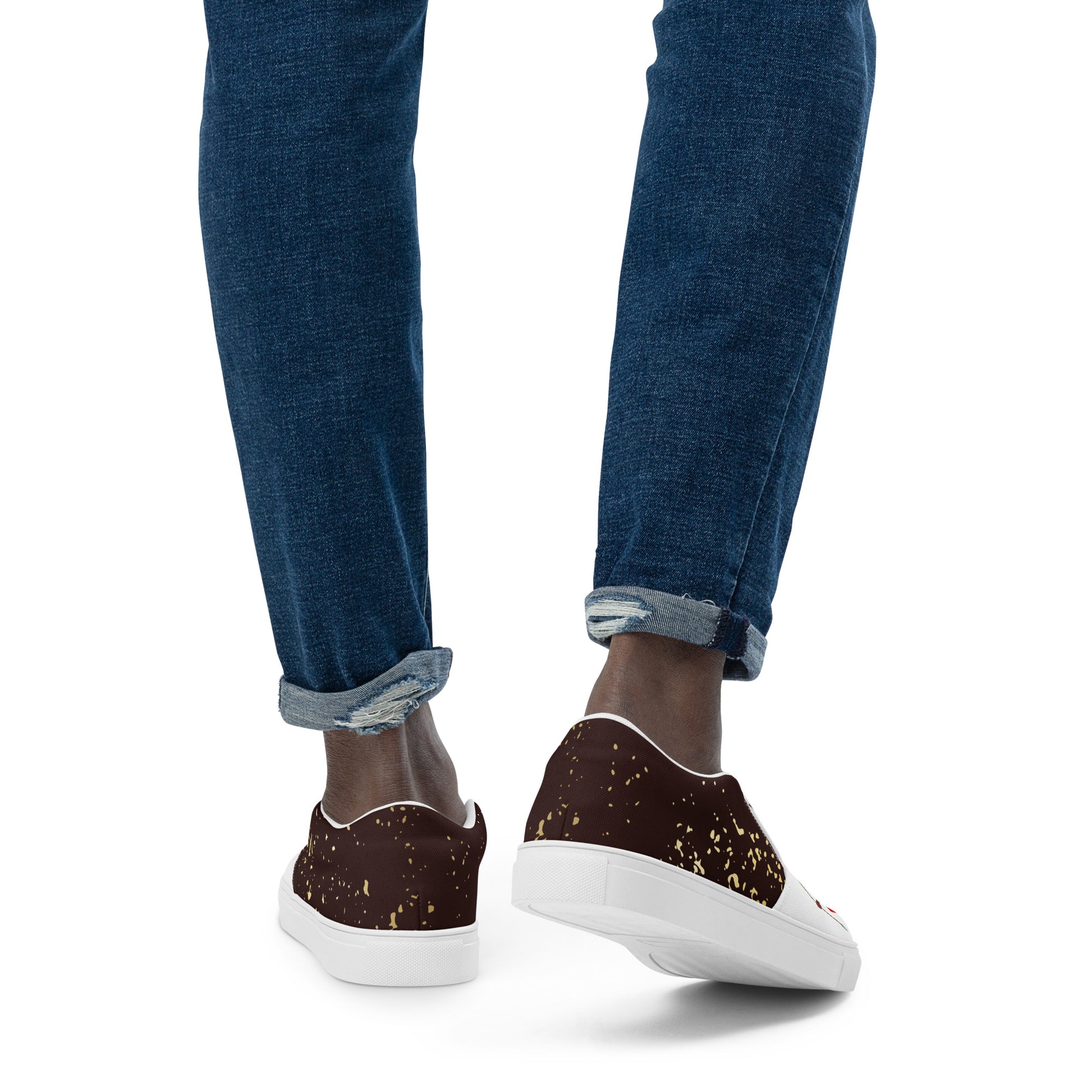 Agojie Chocolate Men’s Slip-On Canvas Shoes