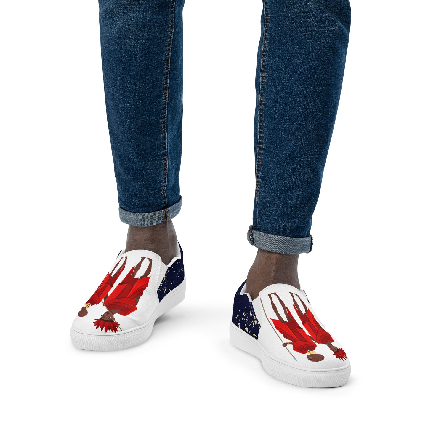 Agojie Jeans Men’s Slip-On Canvas Shoes