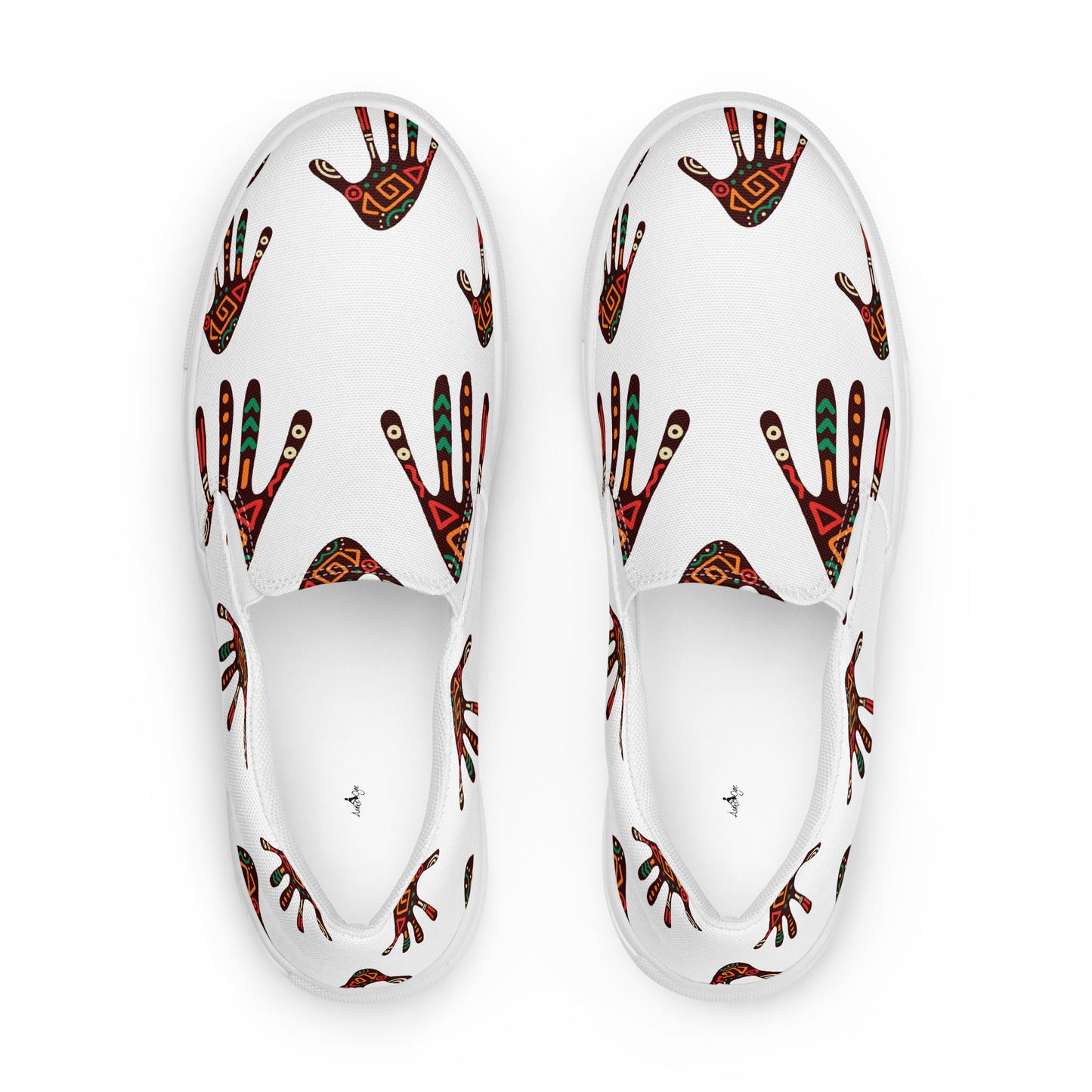 Duro Tribal Palm Print Men’s Slip-On Canvas Shoes