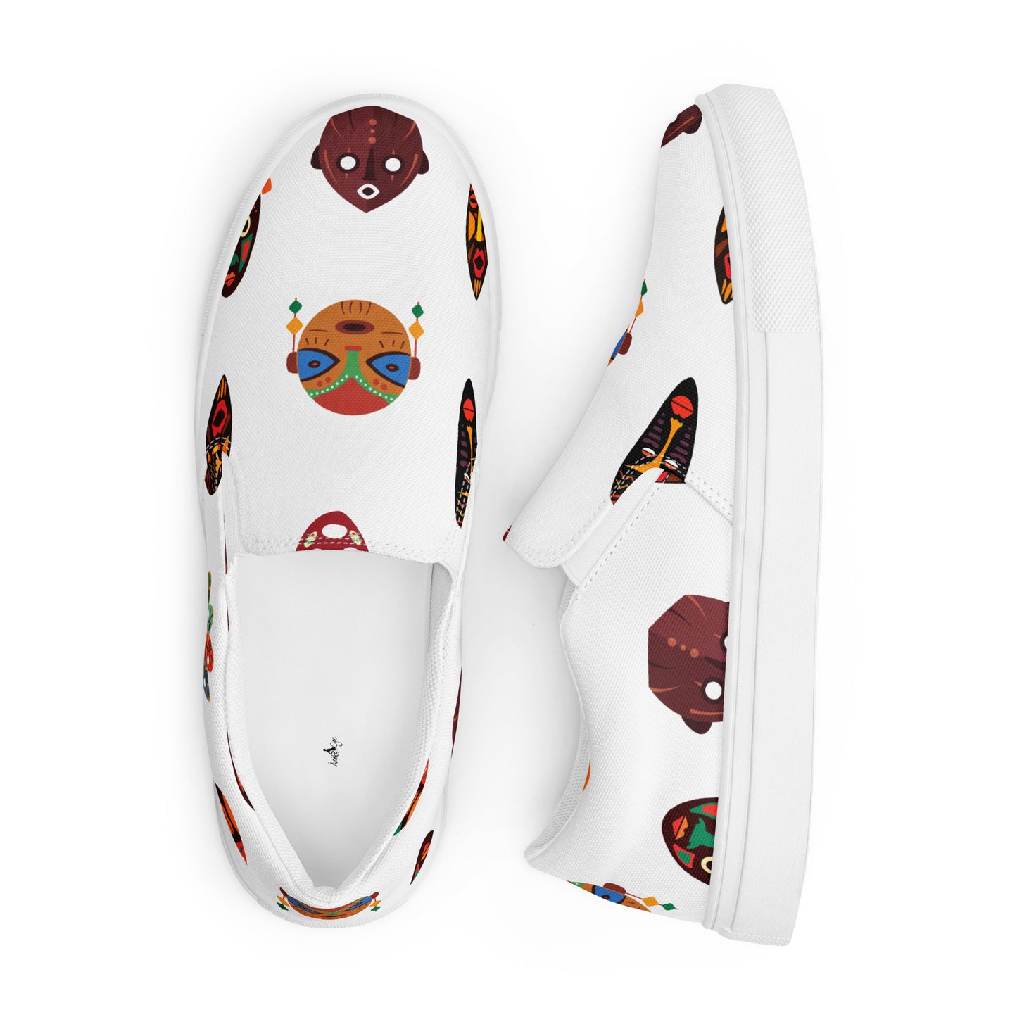 Chi Tribal Mask Men’s Slip-On Canvas Shoes
