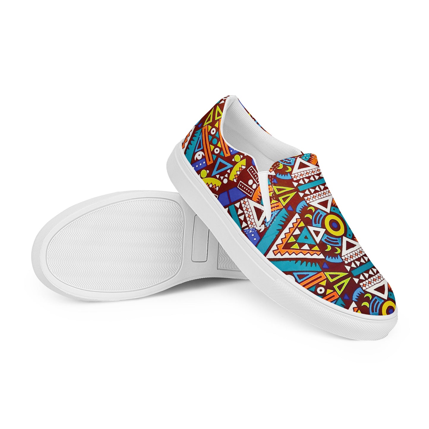 Tozi Aztec Print Men’s slip-on canvas shoes