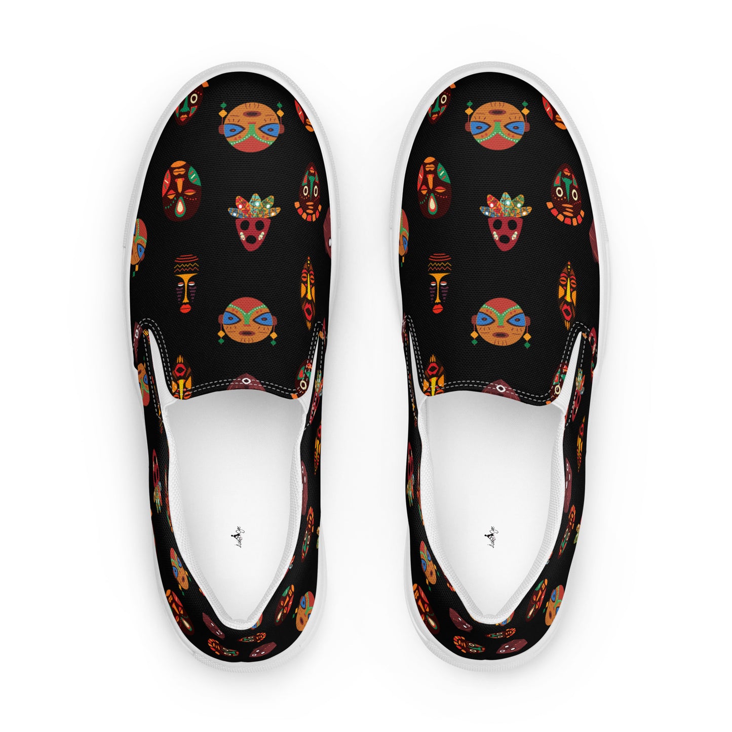 Duro Midnight Tribal Palm Print Women’s Slip-On Canvas Shoes