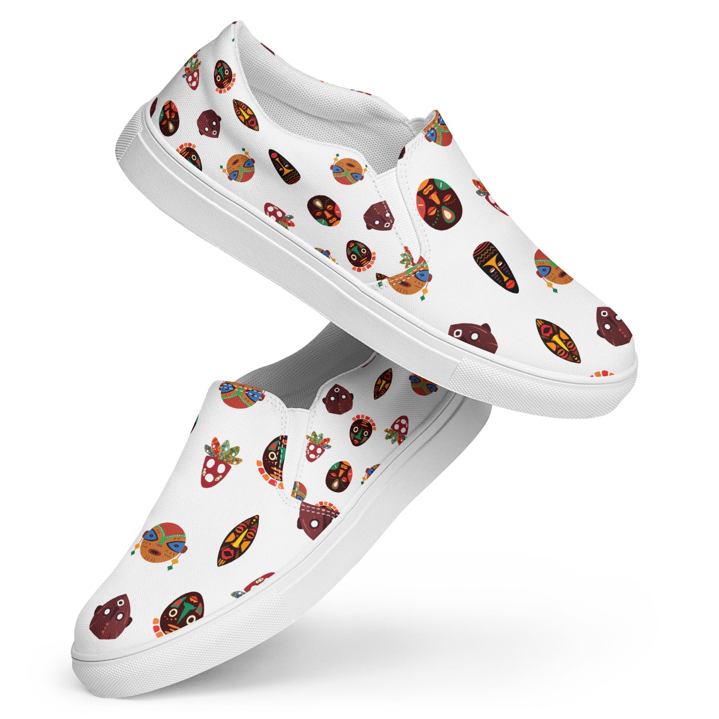 Chi Tribal Mask Women’s Slip-On Canvas Shoes