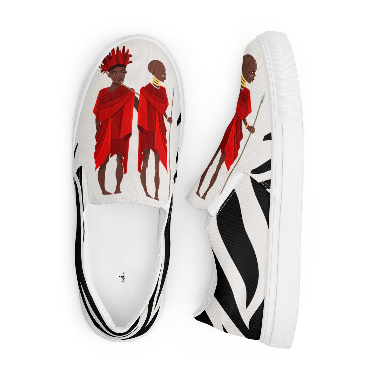 Agojie Zebra Print Women’s Slip-On Canvas Shoes