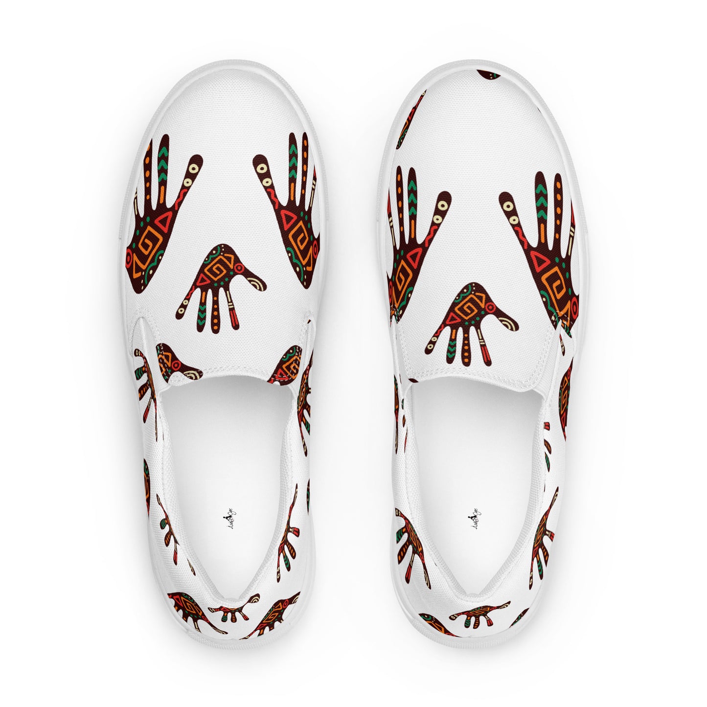 Duro Tribal Palm Print Women’s Slip-On Canvas Shoes