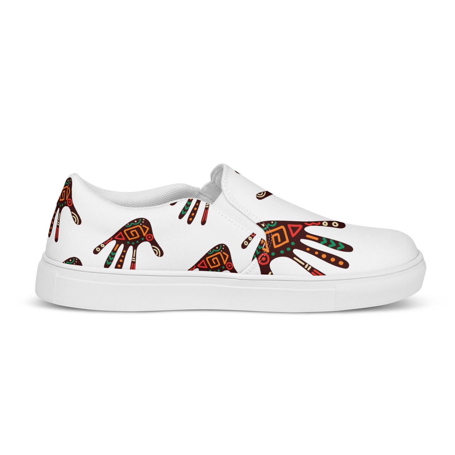 Duro Tribal Palm Print Women’s Slip-On Canvas Shoes