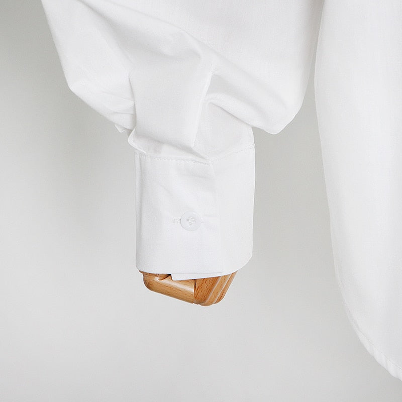 Casual Korean Suit For Women Lapel Puff Sleeve Shirt Denim Cross Vest Elegant Two Piece Sets Female