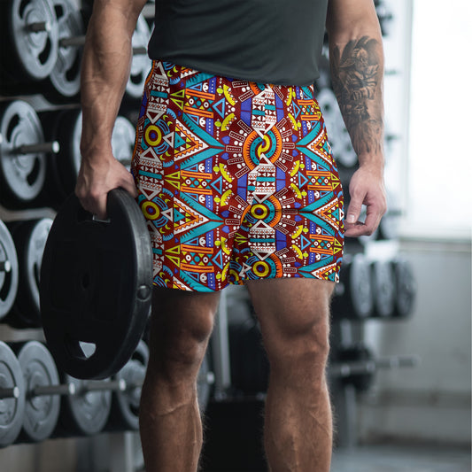Tozi Aztec Print Men's Recycled Athletic Shorts