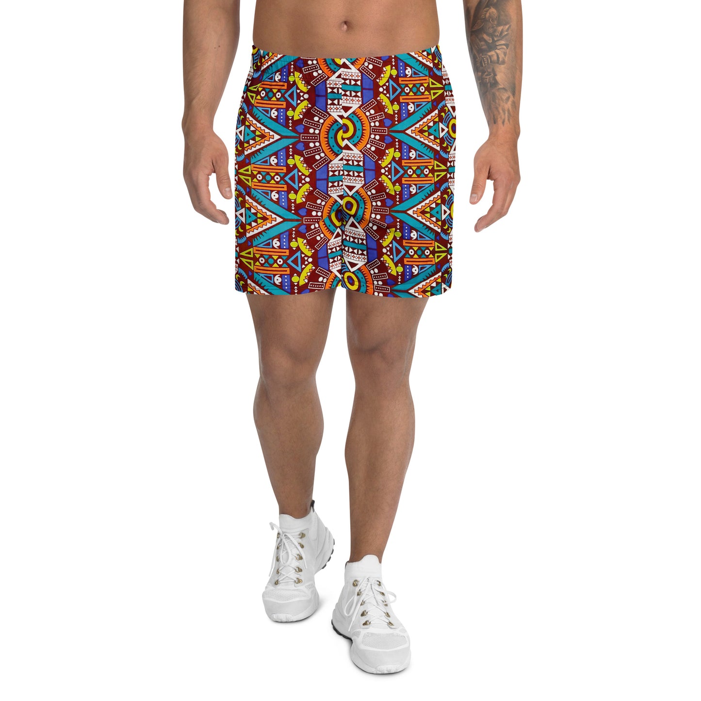 Tozi Aztec Print Men's Recycled Athletic Shorts