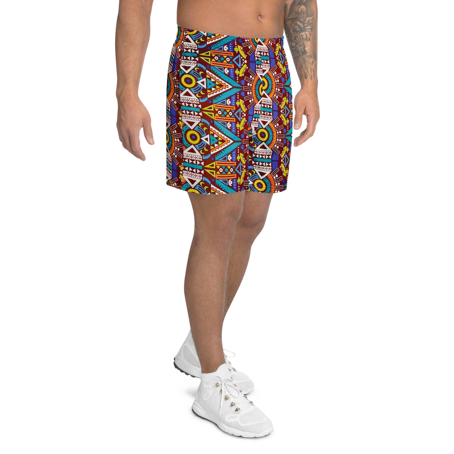 Tozi Aztec Print Men's Recycled Athletic Shorts