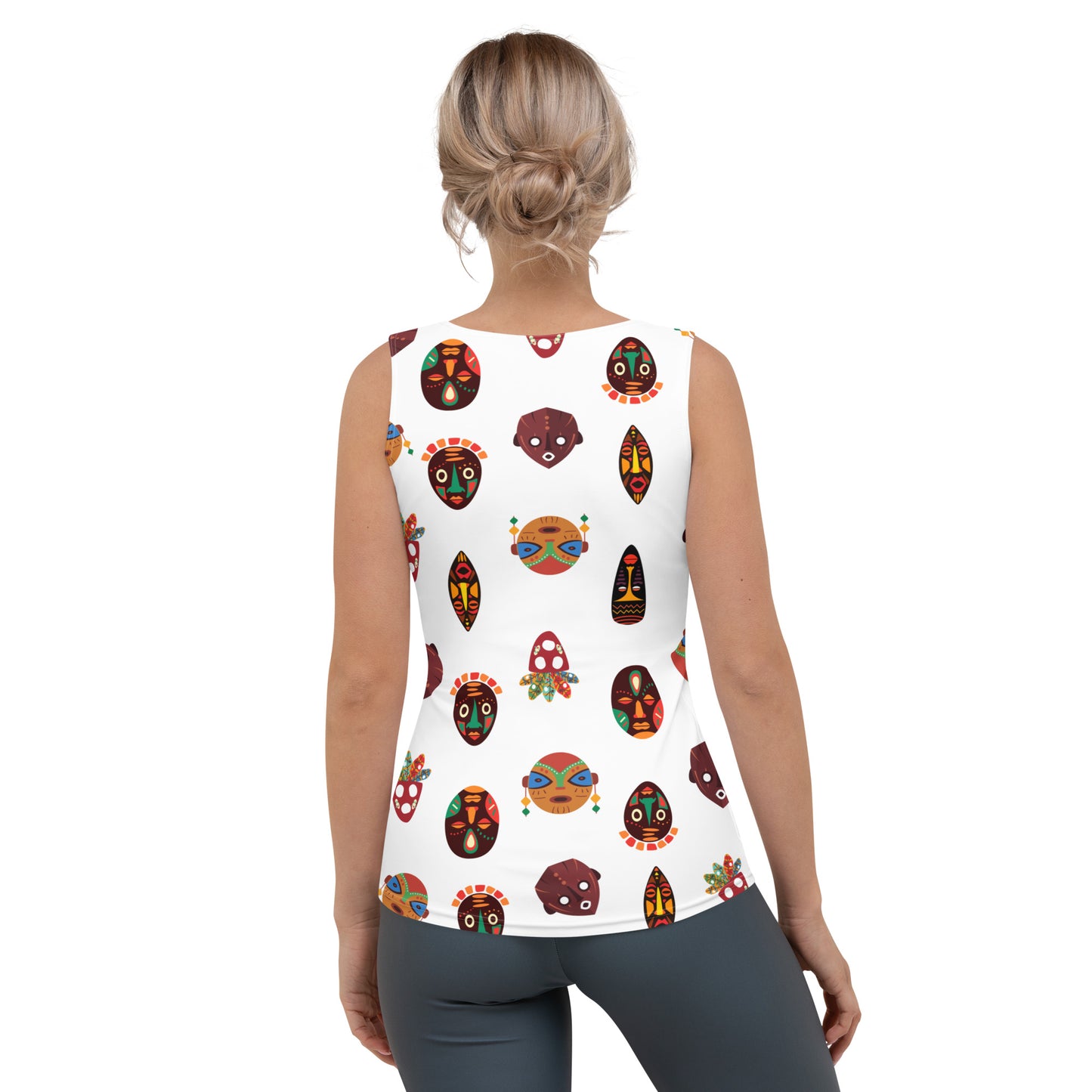 ChiTribal Mask Multi Face Tank Top