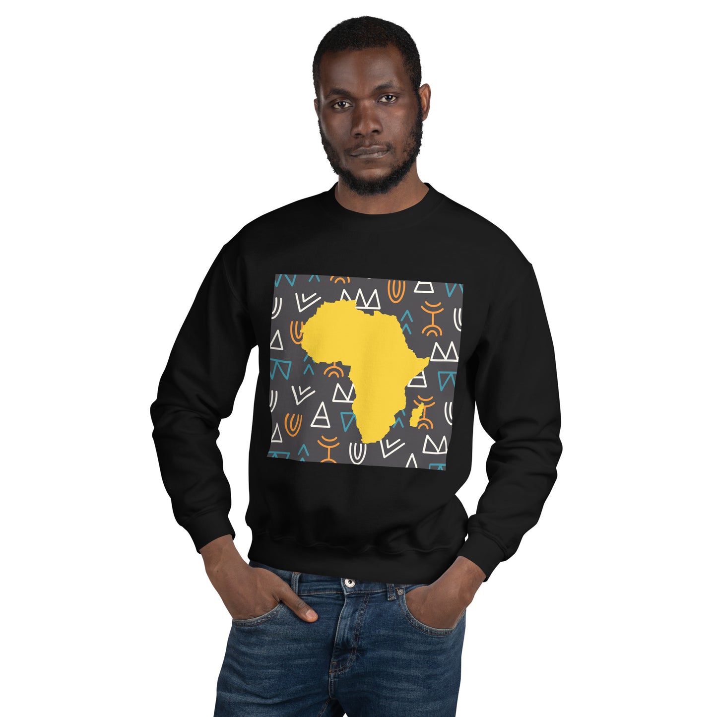 Virgil Tribal Africa Map Unisex Mens Womens Sweatshirt