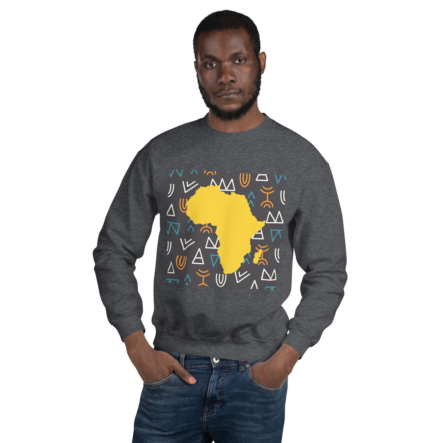 Virgil Tribal Africa Map Unisex Mens Womens Sweatshirt