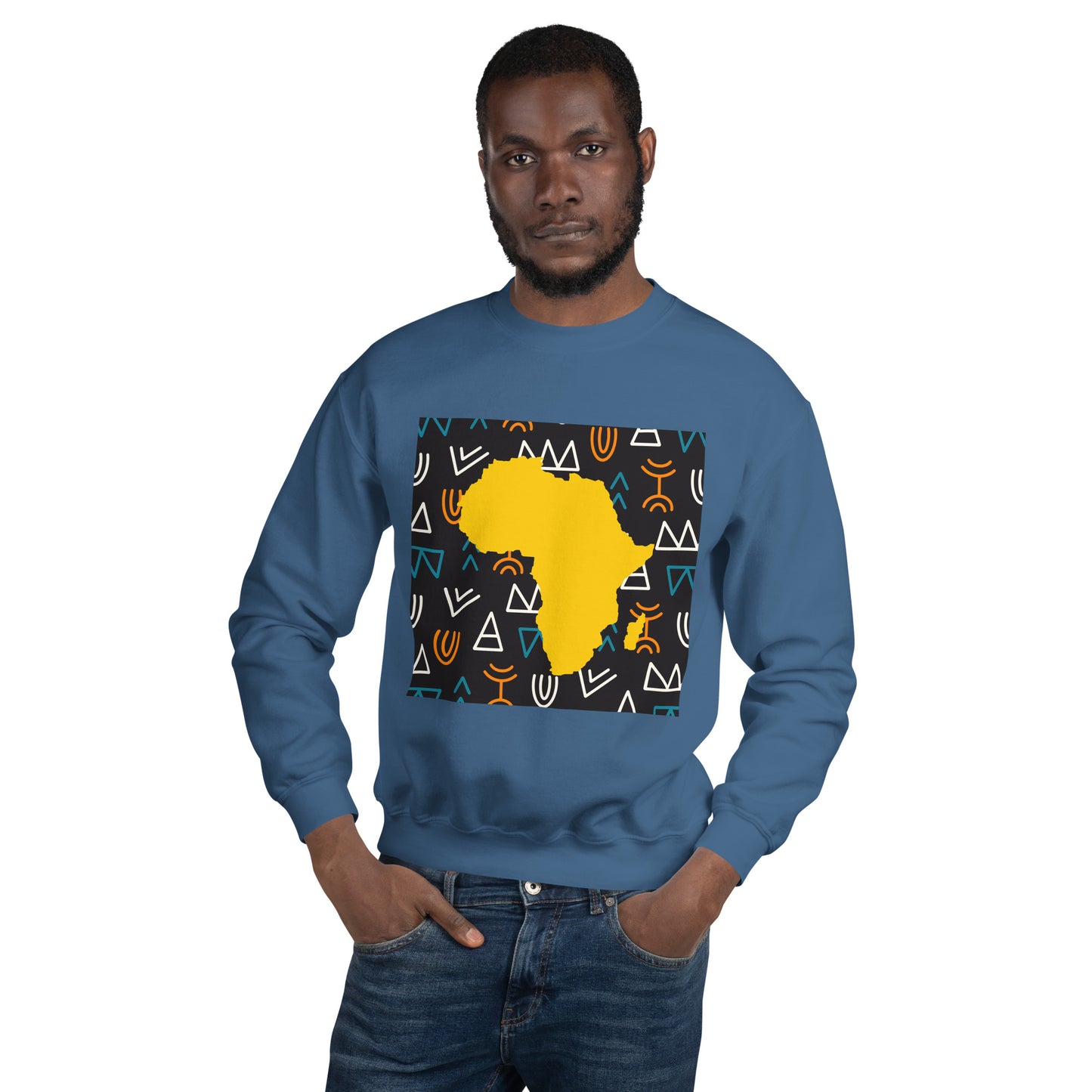 Virgil Tribal Africa Map Unisex Mens Womens Sweatshirt