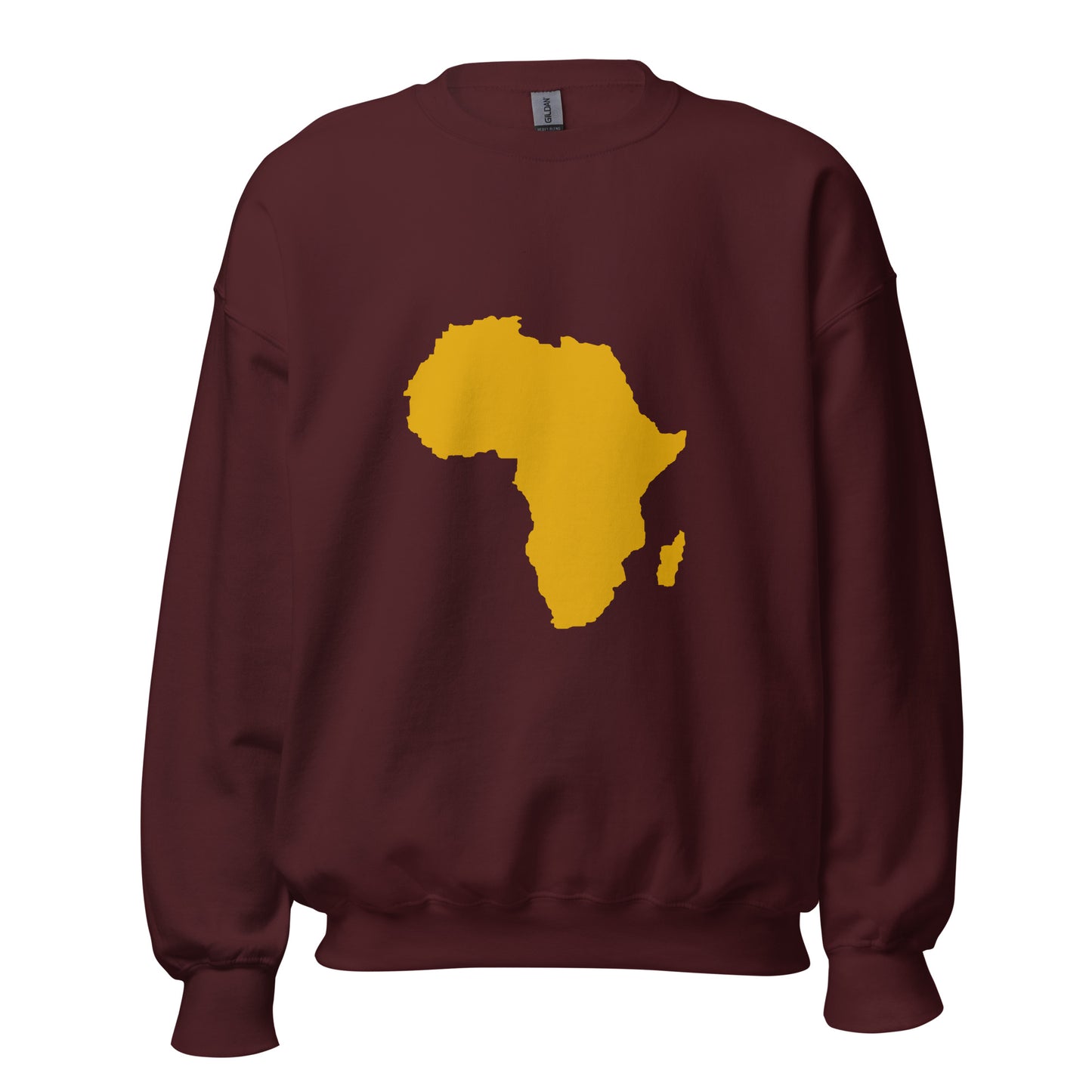 Gold Africa Map Longsleeve Sweatshirt