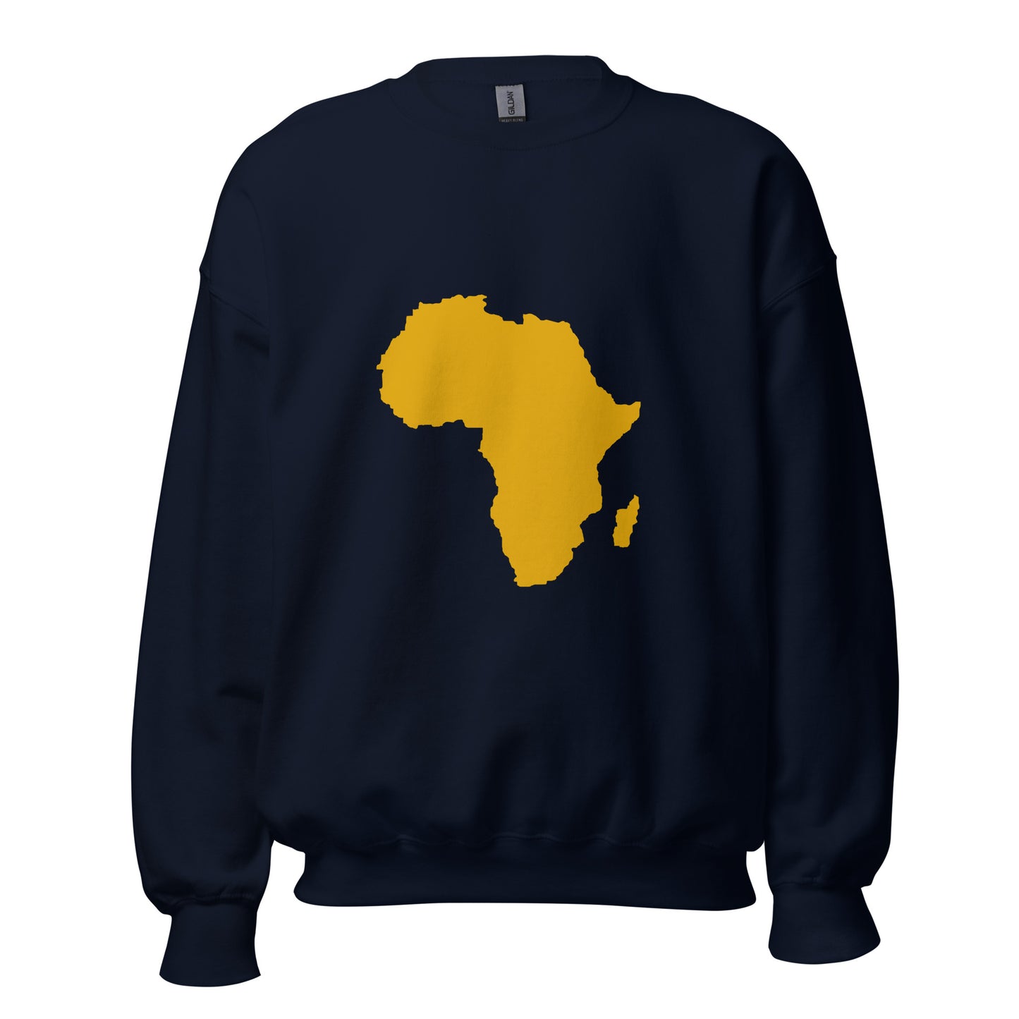 Gold Africa Map Longsleeve Sweatshirt