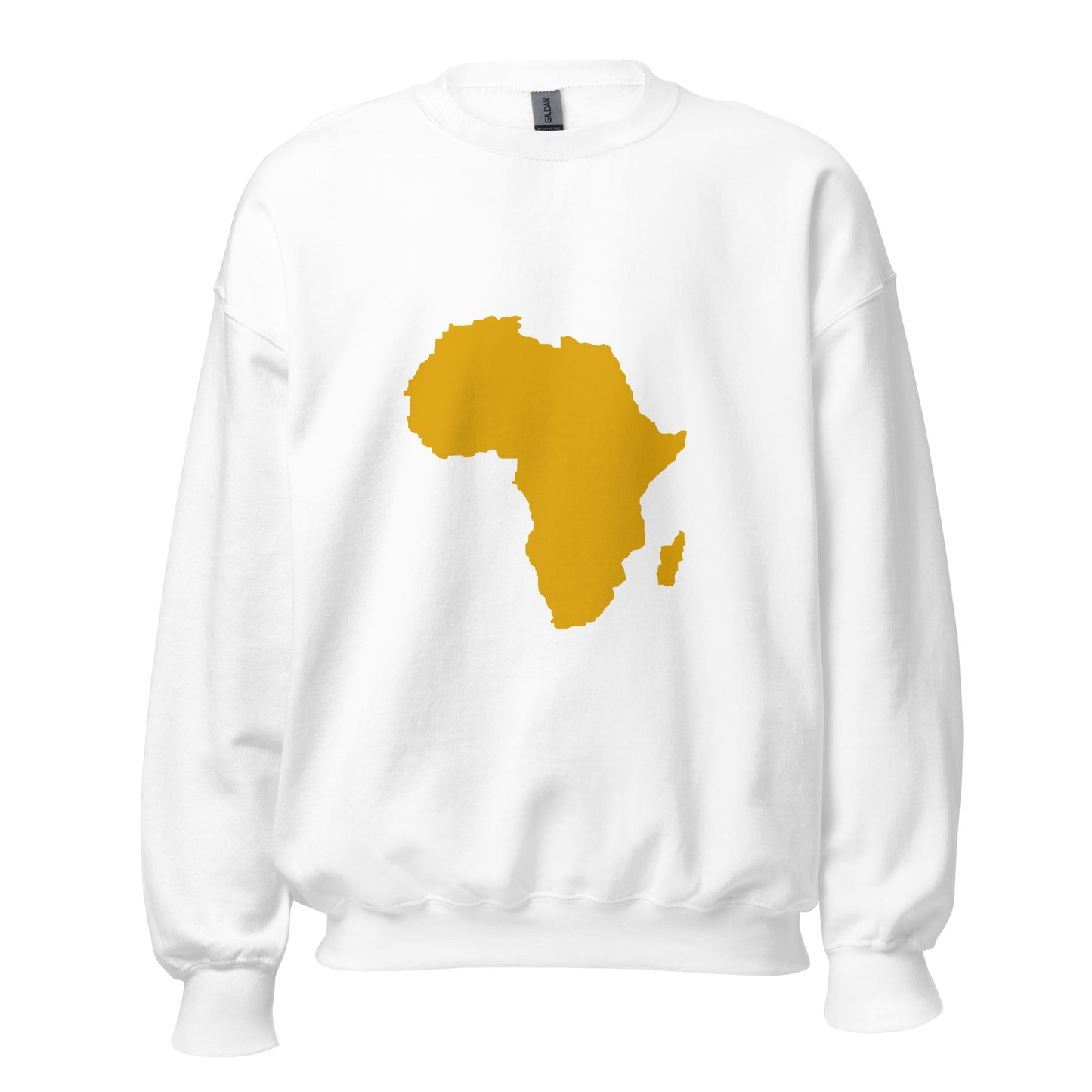 Gold Africa Map Longsleeve Sweatshirt
