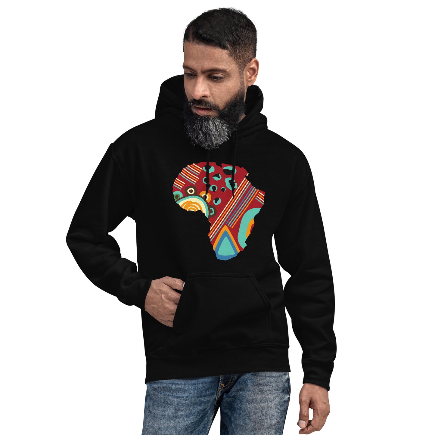 Aiyden Multi-Colour Africa Map Hoodie