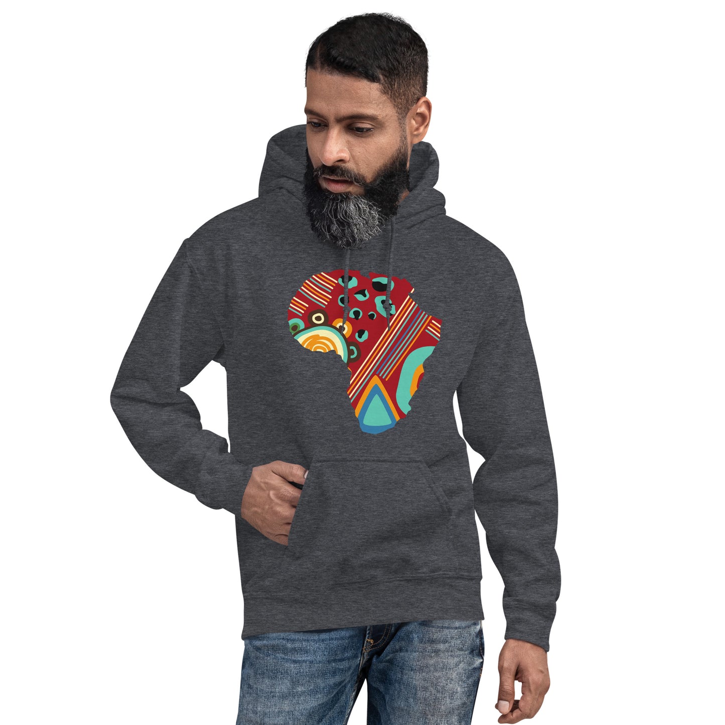 Aiyden Multi-Colour Africa Map Hoodie