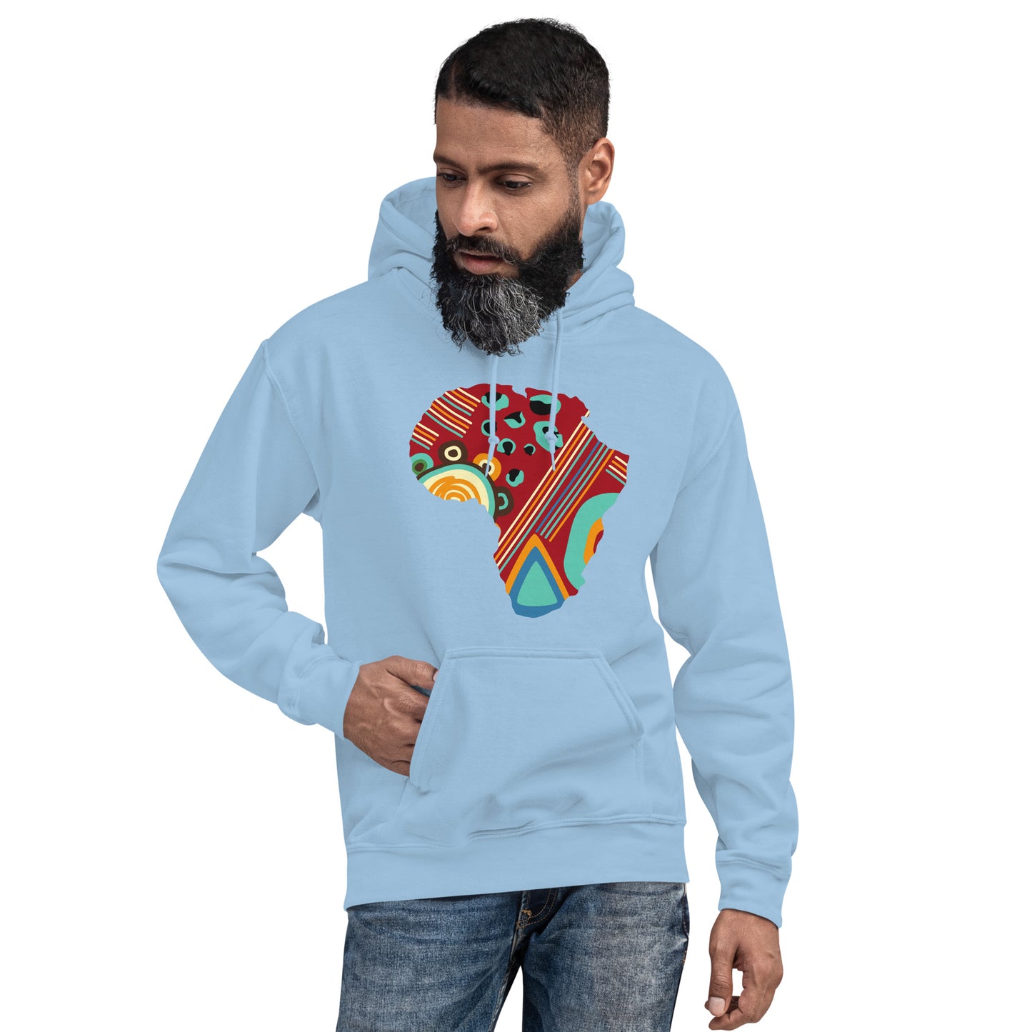 Aiyden Multi-Colour Africa Map Hoodie