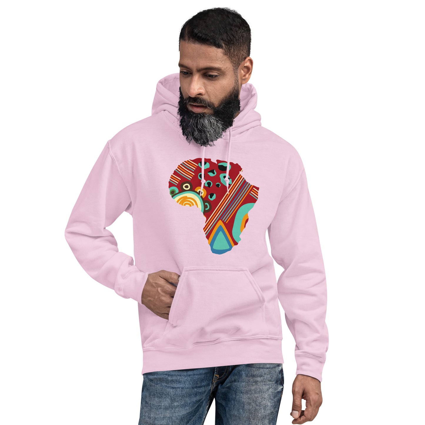 Aiyden Multi-Colour Africa Map Hoodie