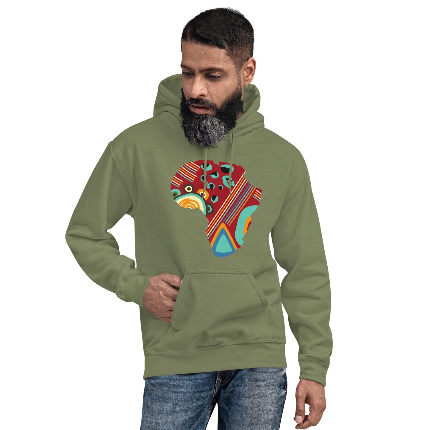 Aiyden Multi-Colour Africa Map Hoodie