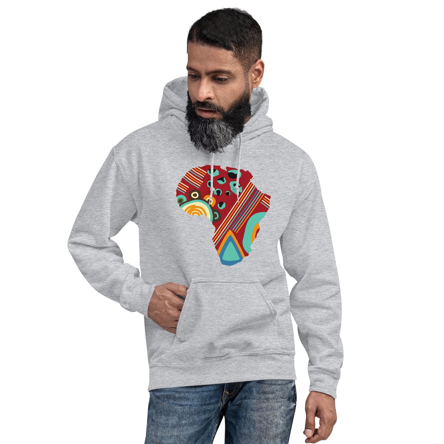 Aiyden Multi-Colour Africa Map Hoodie